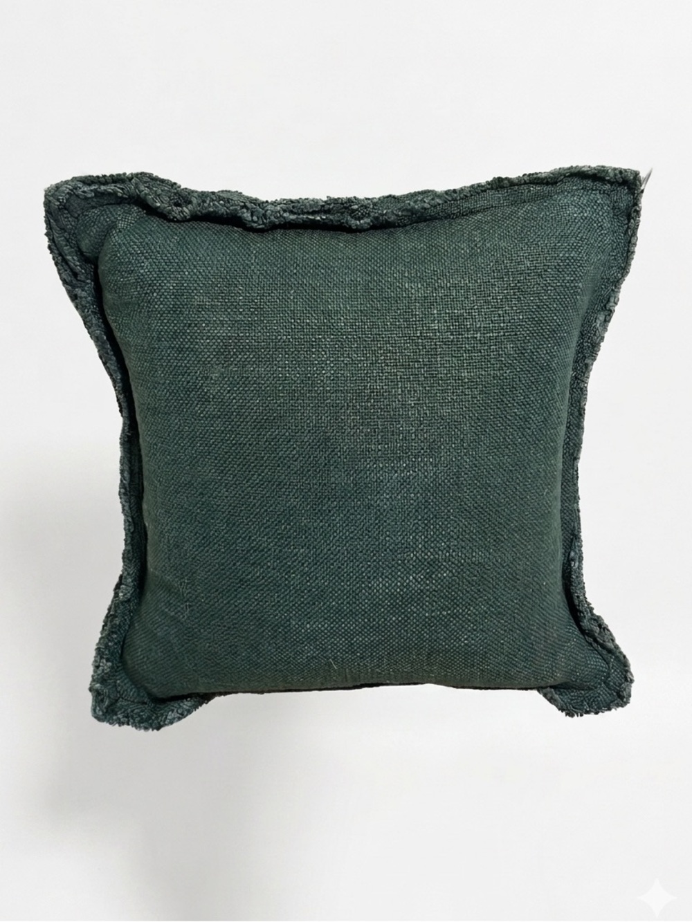 Anthropologie Luxe Linen Blend Pillow Emerald Green 18x18